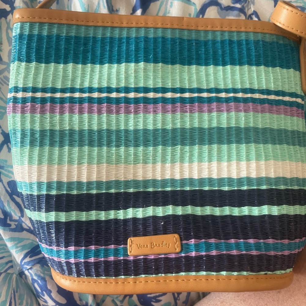 Vera Bradley Striped Women's Bag - Blue and Tan